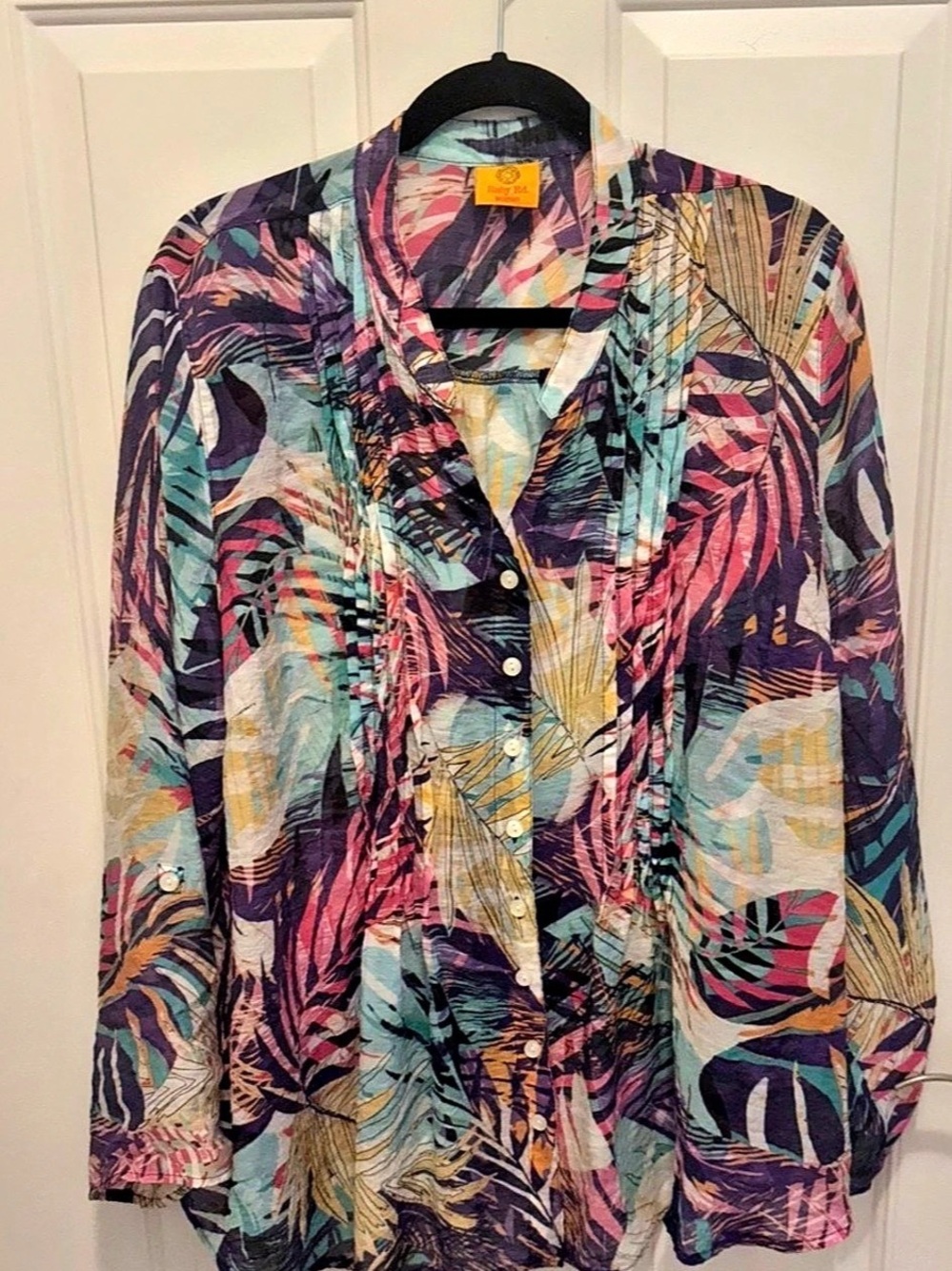 Ruby Rd. Women's Abstract Button Down in Multicolor